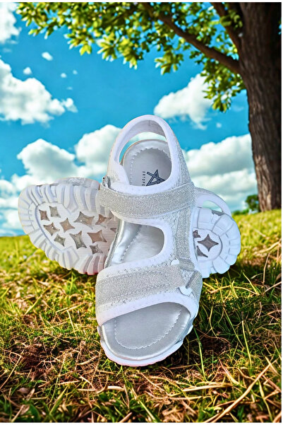 Moda Lime Sandale sport pentru fete cu talpă flexibilă, velcro, ortopedică, durabilă, lățime mare