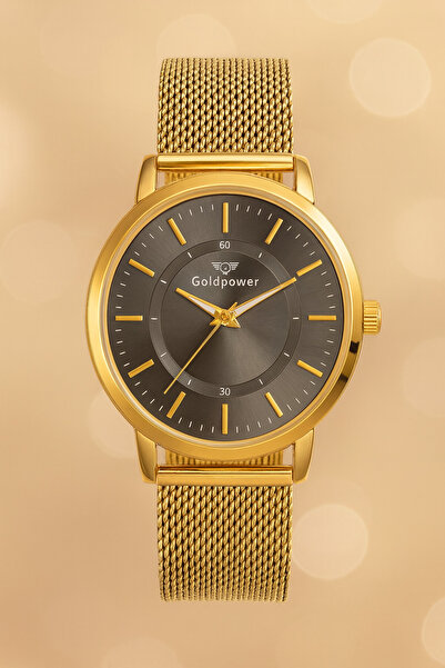 Goldpower Hasır Mıknatıslı Kordon Lüks  Erkek Kol Saati