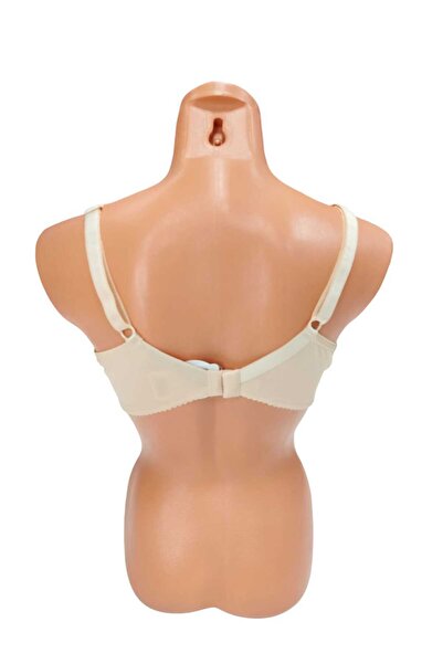wear treasure Hollowed Out 2-Clasp Front Lace Tulle Detail Supporting Bra with Wire Sponges