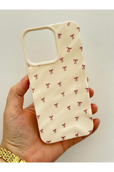 Vip Case İphone 12/12 Pro Uyumlu Fiyonk desenli Kamera Çıkıntılı Lüks 3 Boyut...