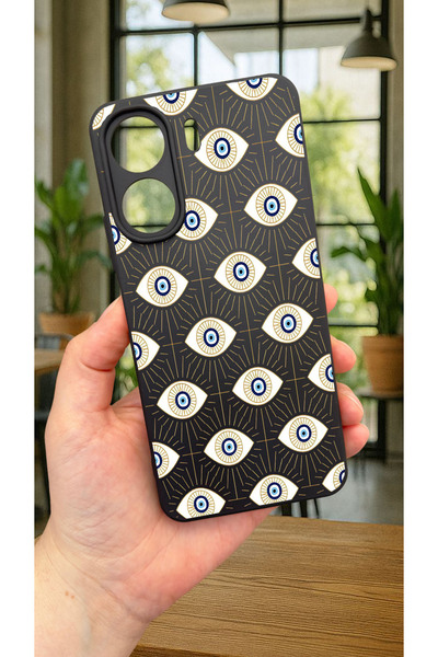 Vip Case REDMİ 13C Uyumlu EVIL EYE DESENLİ Lansman Kamera Korumalı Yumuşak Si...