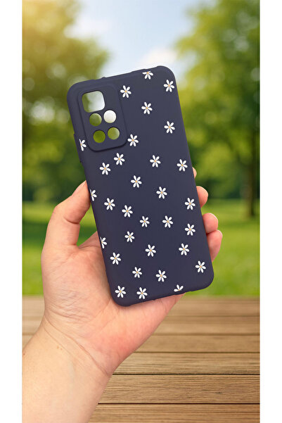 Vip Case Xiaomi Redmi 10 2022 MİNİ PAPATYA DESENLİ Silikon Darbe Emici Klasik Korumalı Rubber Kılıf