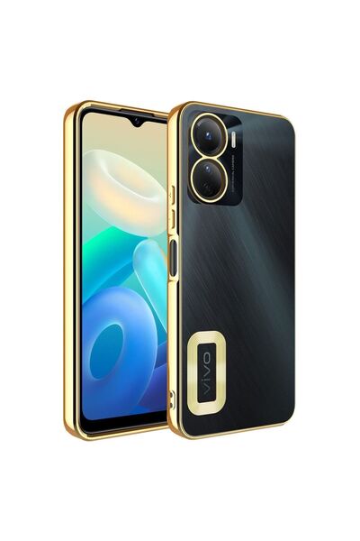 vivo Y16 Compatible Case 3d Camera Protected Glossy Cover with Transparent Colorful Logo Showing Edges
