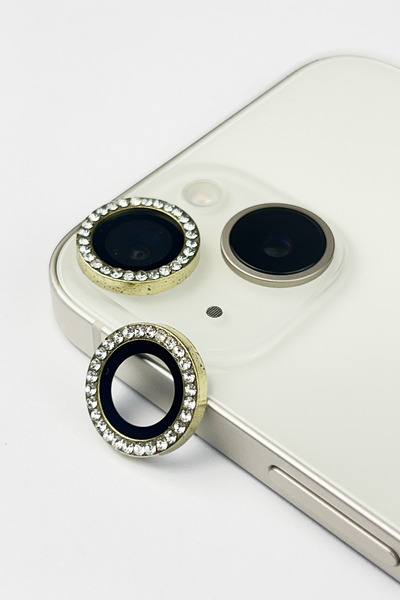 Vip Case Iphone 15 Ve Iphone 15 Plus Uyumlu Pırlanta Taşlı Premium Kamera Len...