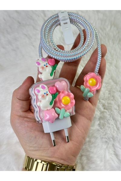 Vip Case İphone 18w/20w Uyumlu Şarj Başlık Kablo Koruyucu Örme Set İphone 11 ...