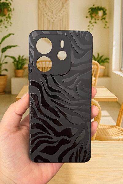 Vip Case Xiaomi Redmi Note 14 ZEBRA DESENLİ Silikon Darbe Emici Klasik Korumalı Rubber Kılıf277