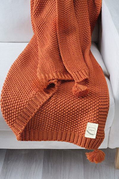 Miespiga Coco Rice Knitted Pompom Knitwear Tv Blanket Throw Sofa Shawl