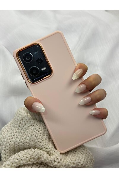 Vip Case Xiaomi Redmi Note 12 Pro 5G Uyumlu Kılıf Parlak Metal Çerçeveli Pastel Renkli Silikon Ruby Kapak