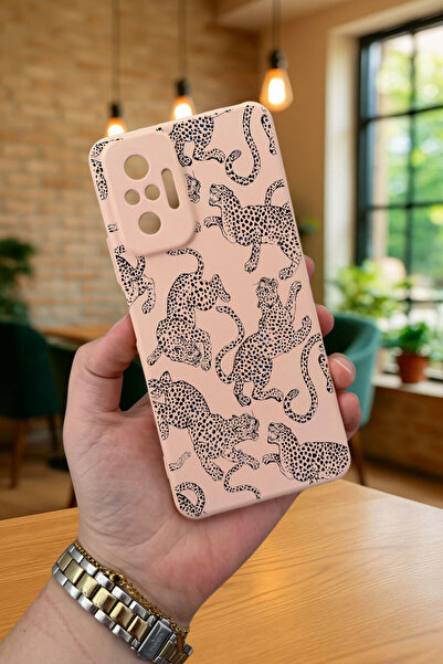 Vip Case Xiaomi Redmi Note 10 Pro Uyumlu LEOPAR DESENLİ Silikon Darbe Emici K...