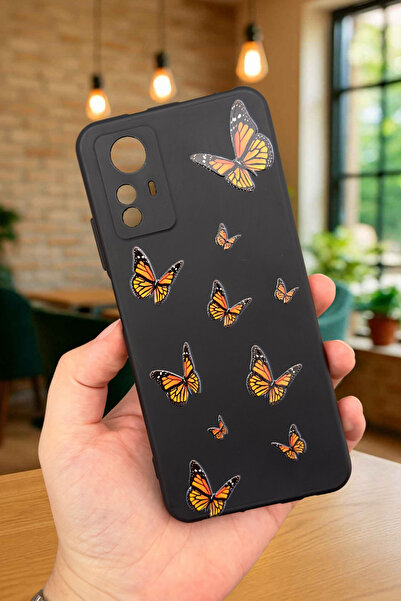 Vip Case Redmi Note 12S KELEBEK DESENLİ Silikon Darbe Emici Klasik Korumalı R...