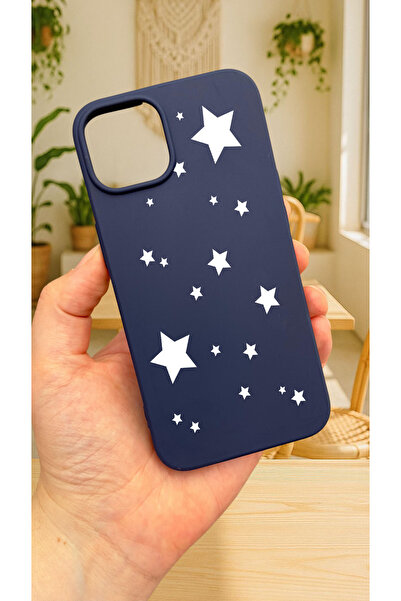 Vip Case iPhone 13/14 -MİNİ YILDIZ DESENLİ Silikon Darbe Emici Klasik Korumal...