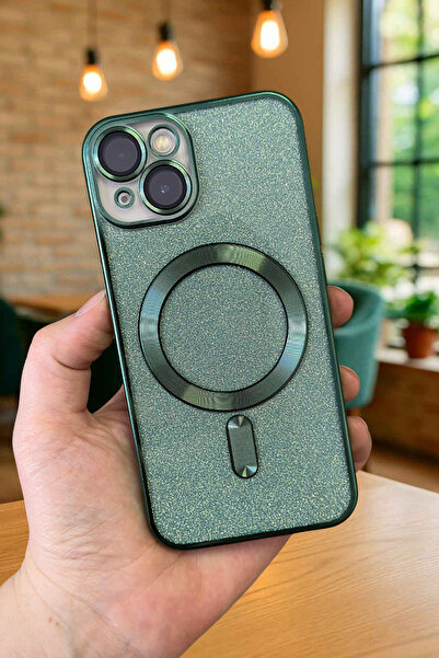 Vip Case iPhone 13 Kamera Korumalı Parlak Simli Magsafe Destekli Modern Shimm...