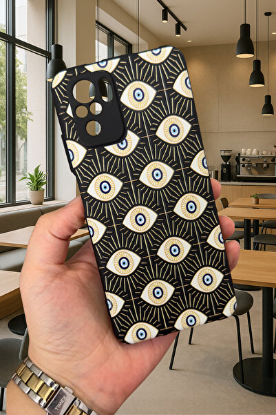 Vip Case Xiaomi Redmi Note 10/10S Uyumlu EVIL EYE DESENLİ Silikon Darbe Emici Klasik Korumalı Rubber Kılıf