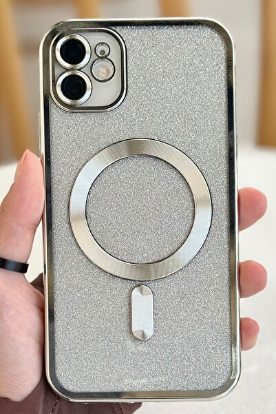 Vip Case iPhone 11 Kamera Korumalı Parlak Simli Magsafe Destekli Modern Shimmer Kılıf