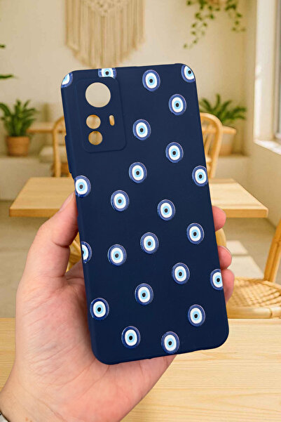 Vip Case Redmi Note 12S - NAZAR BONCUK DESENLİ Silikon Darbe Emici Klasik Kor...