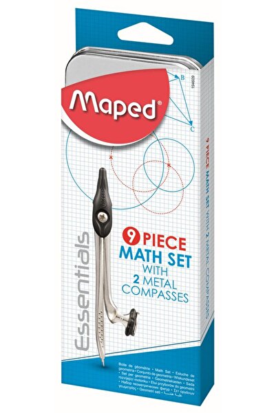 Maped Trusa geometrie metal Essentials, 9 piese
