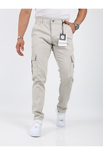 Penaltı Erkek Kargo Cepli Gabardin Taş Pantolon