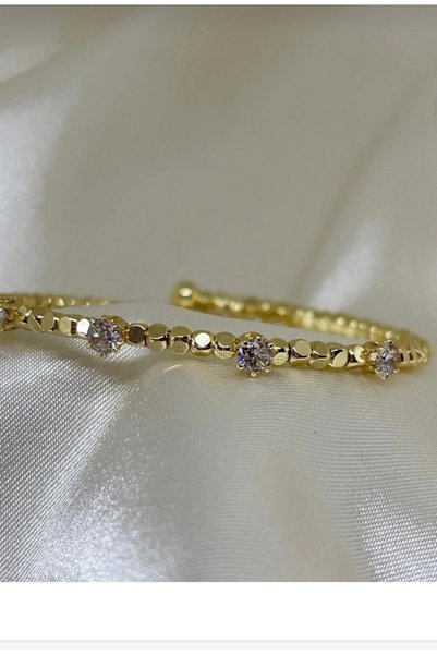 shop Zircon Stone Handcuff Bracelet