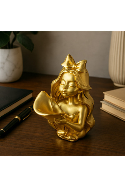 rakaymu El Yapımı Çiçekçi Kız Dekoratif Obje Biblo