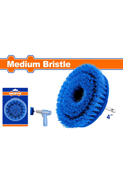 WADFOW فرشاة تنظيف دريل 4" للزجاج والأرضيات WNY2440