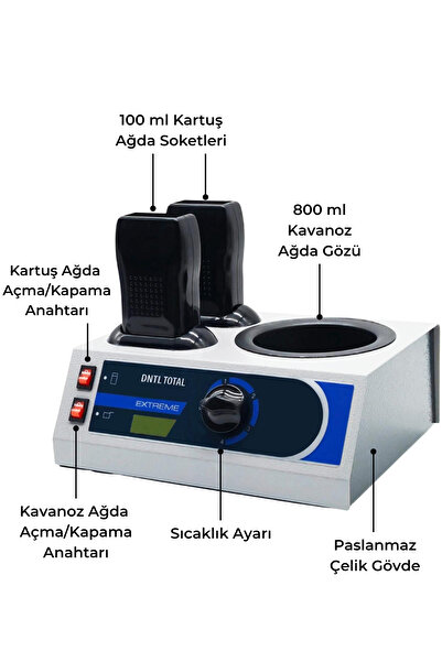 DNTL Total DntlTotal Extreme Serisi 2+1 Profesyonel Kuaför/Berber Ağda Makinesi