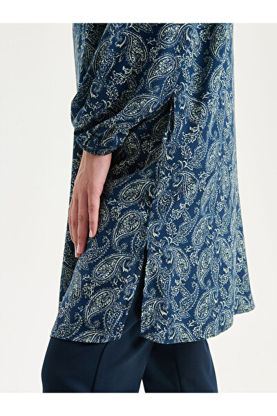 LC Waikiki İzr New Season Hakim Collar Patterned Women's Tunic