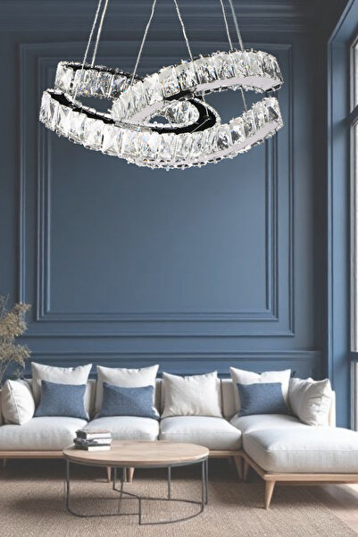 bestof tasarım Daylight Kristal Taşlı Gold Avize Salon - Hol - Yatak Odası