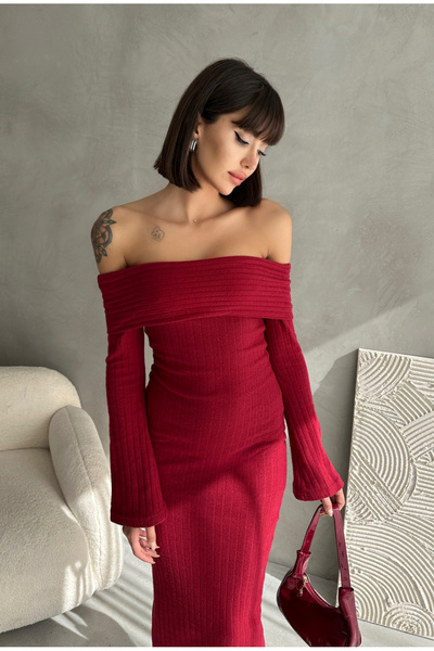 EYLANA ΦΟΡΕΜΑ ΜΑΚΡΥΜΕΝΟ ΜΑΝΙΚΙ ΜΕ ΛΑΜΠΡΟ ΛΑΜΠΡΟ ΠΛΕΚΤΟ ΦΟΡΕΜΑ MADONNA