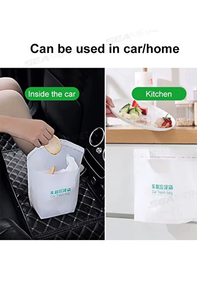 MeyZone Oto Car 20-Piece Garbage Bag Practical Garbage Organizer Garbage Waste Bag with Waterproof Tape 23X18.5