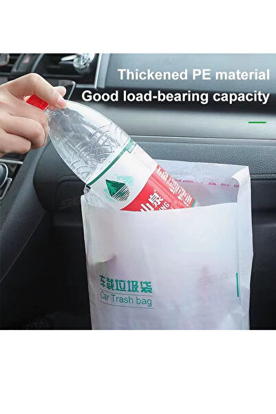 MeyZone Oto Car 20-Piece Garbage Bag Practical Garbage Organizer Garbage Waste Bag with Waterproof Tape 23X18.5