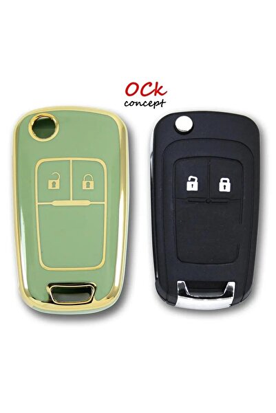 ock concept حافظة مفاتيح السيارة باللون الأخضر لسيارة أوبل أسترا J BOX