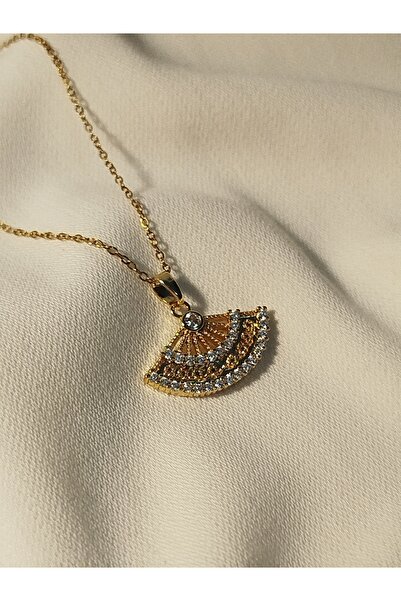 Vina Store قلادة فولاذية على شكل مروحة