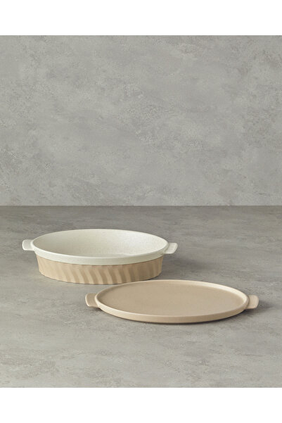 English Home Pure Stoneware Oval Oven Dish 33.8X21.4X6.5 cm Cream