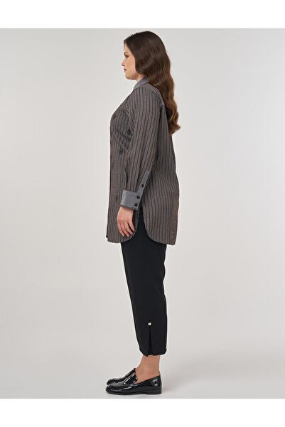 Kayra Nakışlı Viskon Tunik Kiremit