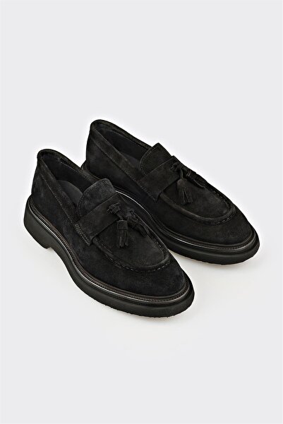 Elle Shoes Siyah Deri Erkek Günlük Ayakkabı