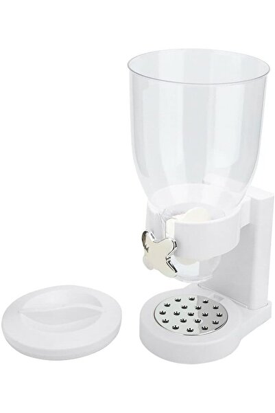 erorex White Cereal Dispenser Dry Food Countertop Kitchen Tools Storage Container, Dry Food Dispenser, Bd