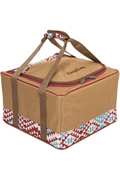 erorex خوتا العرب كيس شاي وقهوة للرحلات شنطة تخييم كاكي مقاس 35 * 35 * 22 سم