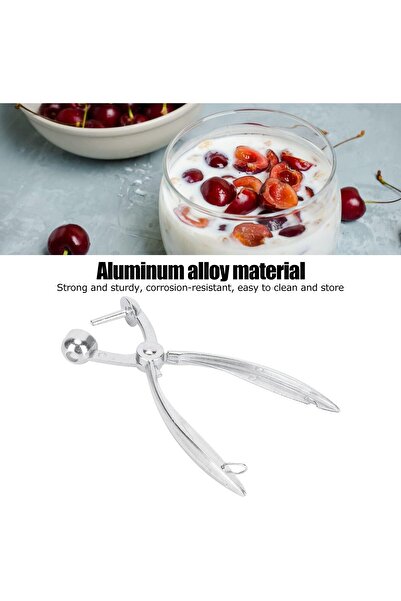 erorex Cherry Corer, Aluminum Alloy Seed Pitter Tool Practical Labor Saving Remove Olives Cherries Red