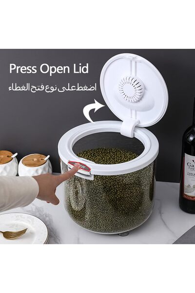 erorex Rice Storage Container,Household Rice Barrel,Food Flour Storage Bins Lids & Cup,Bpa Free,Kitchen