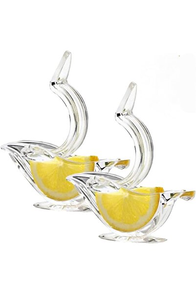 erorex 2Pcs Bird Lemon Squeezers, Portable Plastic Lemon Clip, Transparent Lemon Juicer, Manual Small