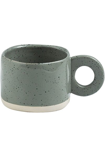 erorex Ceramic Coffee Cup Handle 300Ml Tea Mug Drinking Cup For Cappuccino Latte Espresso Beverage (Gray)