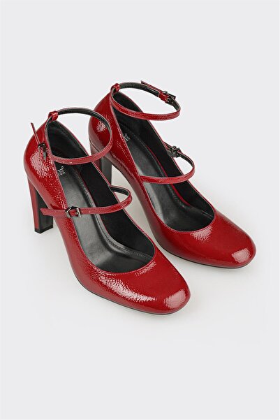 Elle Shoes Bordo Kadın Yüksek Topuk Ayakkabı