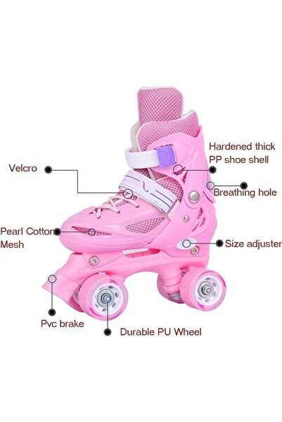 erorex Inline Skates Children'S Boys & Girls Beginner Double Roller Skate Roller Skates Four Wheel