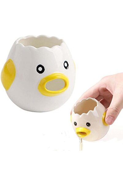 erorex Ceramic Cute Egg Separator, Mini Egg White Yolk Separator, Practical Kitchen Small Egg Filter