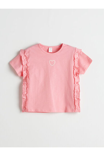 LC Waikiki Two Mt Shop Quality Lcw Kids Pink Combed Cotton Embroidered Standa...