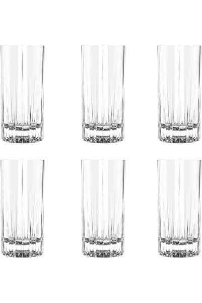 erorex Traze Pre Hi Ball Water Glass 6 Piece Set, 350 Ml Capacity, Transparent