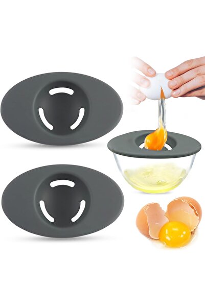 erorex Silicone Egg Separators, Food Silicone Egg White Separator, Egg White Yolk Sifting Filter, 3 Slit