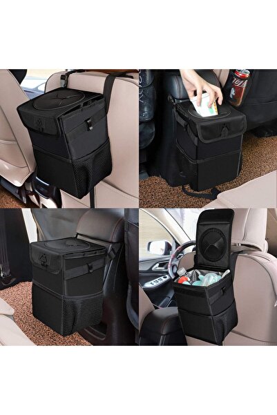 erorex Tbp Car Trash Can Lid, Car Trash Bag Automotive Garbage Can, Vehicle Trash Bin Container Car