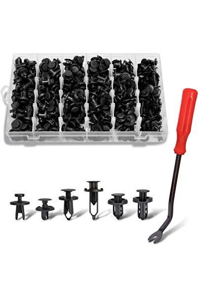 erorex 260 Pcs 6.3Mm 8Mm 9Mm 10Mm Bumper Push Fasteners Rivet Clips Expansion Screws Replacement +