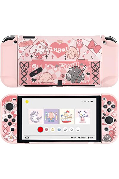 erorex جراب واقٍ نحيف متوافق مع جهاز Nintendo Switch Oled Joy ممتص للصدمات ومضاد للخدش